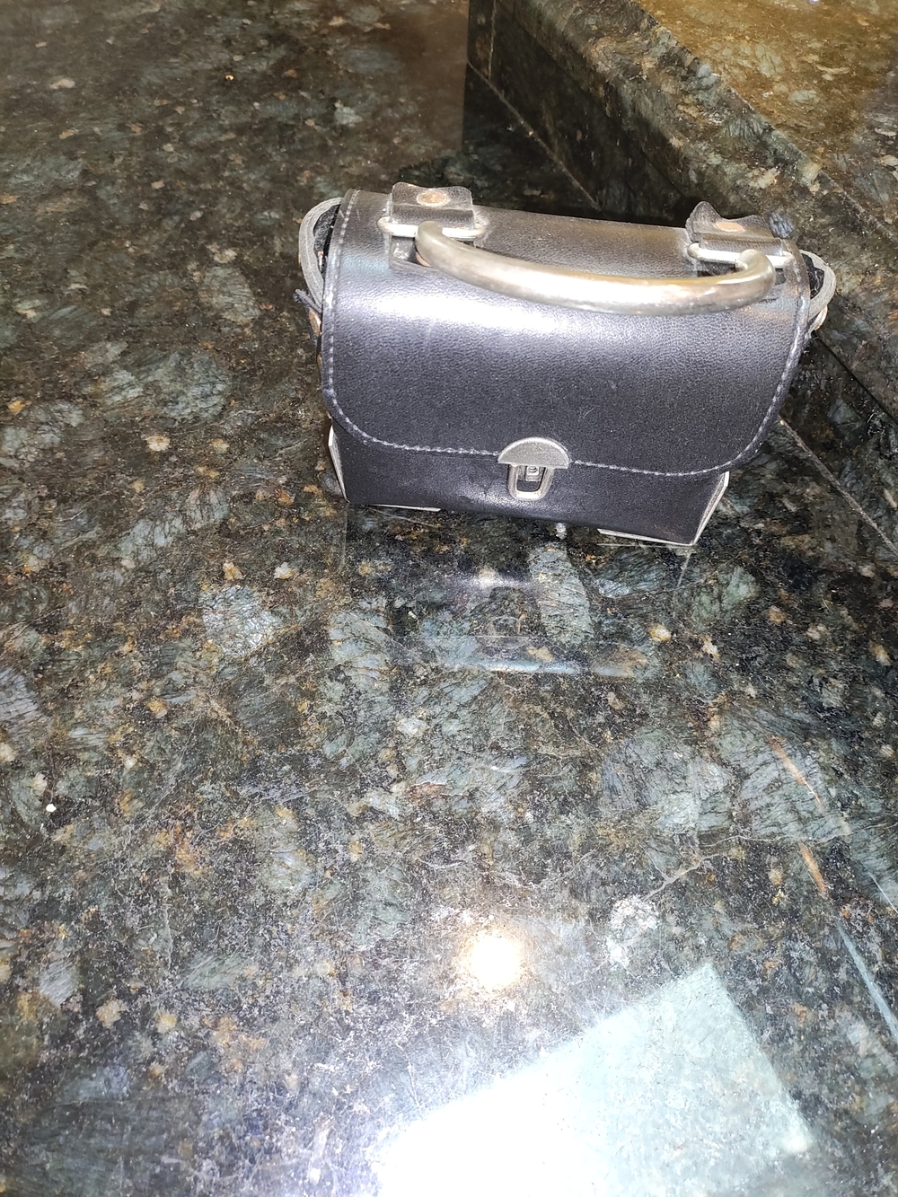 Classic Black Mini Satchel Handbag